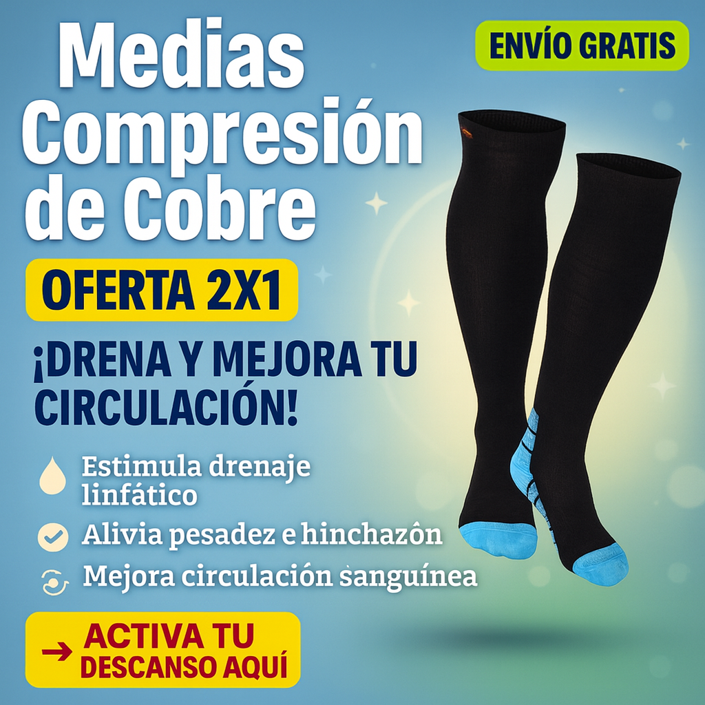 Calcetines Compresión con Fibra de Cobre